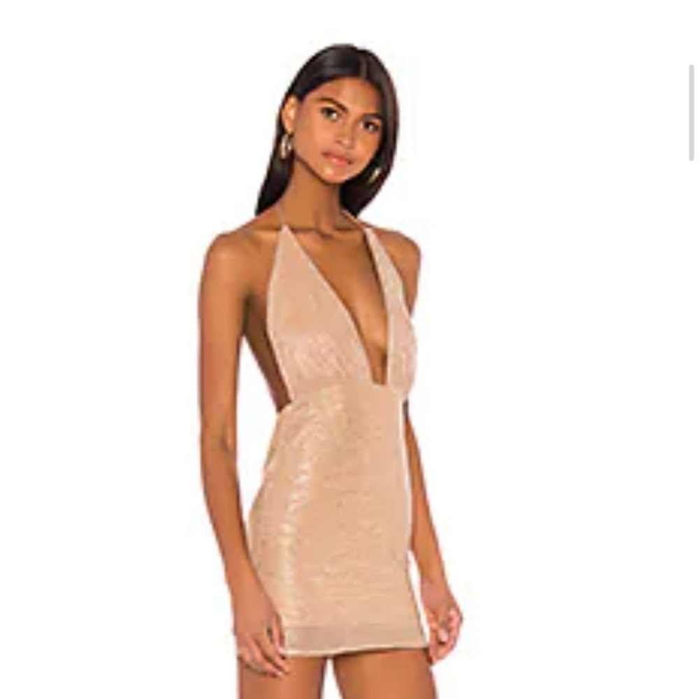 Revolve rose gold dress